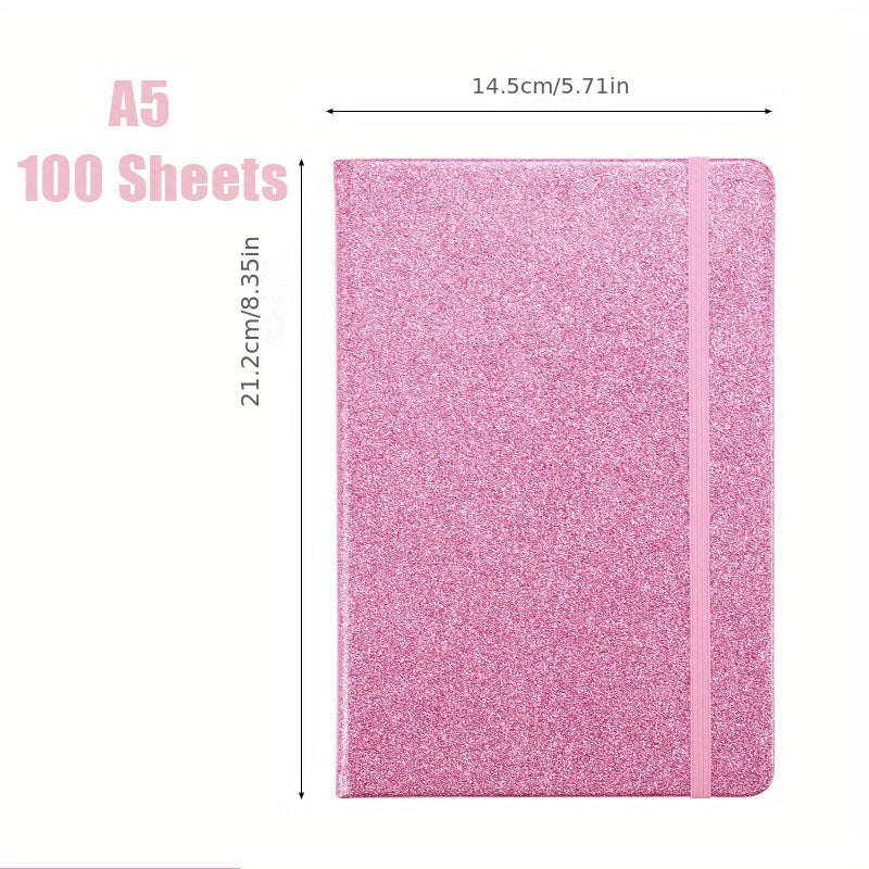 A5 Hard Faced Notebook Art Small Fresh Sequined Ledger