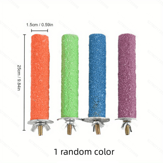 Bird Perch Stand with Paw Grinding Stick for Parrot Cage