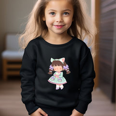 OERYUI Doll Girl Graphic Sweatshirt Kids Gift