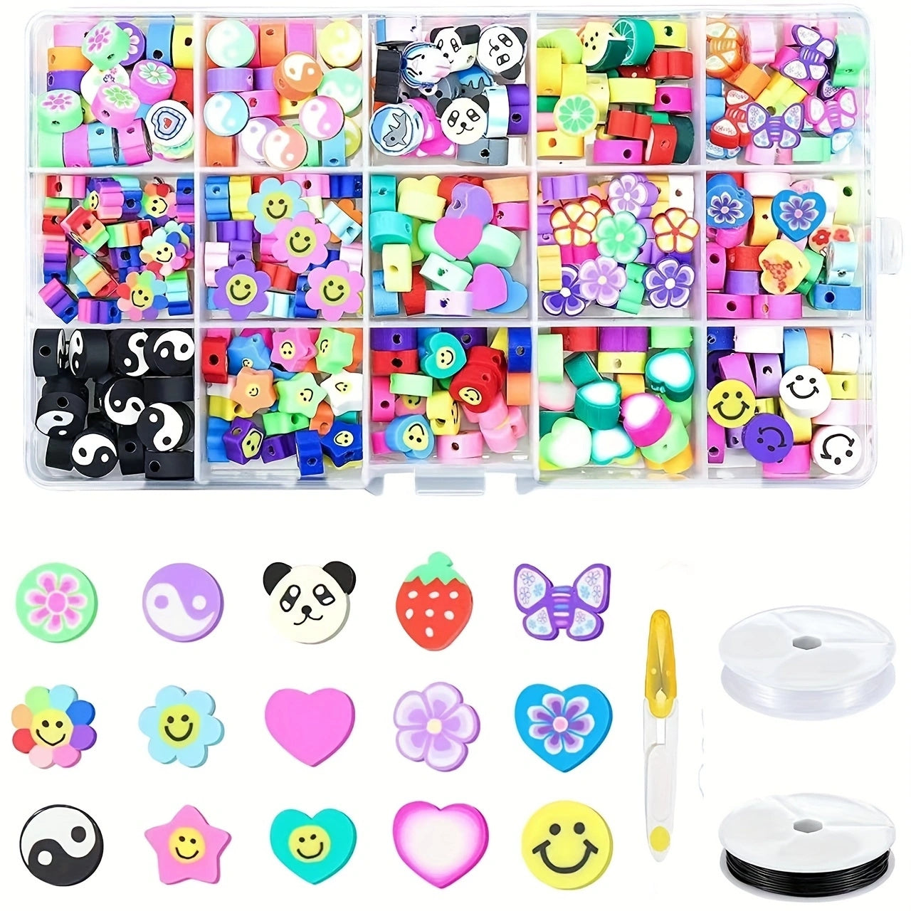 3000pcs Girls DIY Bracelet Beads Children's Gift