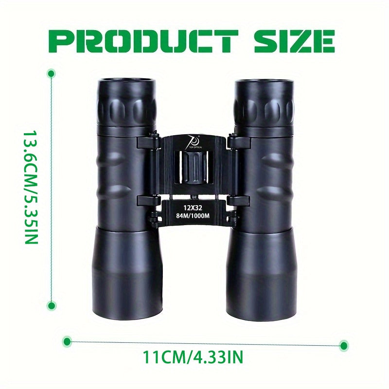 12x32 Compact HD Portable Binoculars for Bird Watching Travel