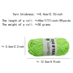 Polyester Luminous Filler Yarn Glow In The Dark Yarn for Crocheting and Knitting