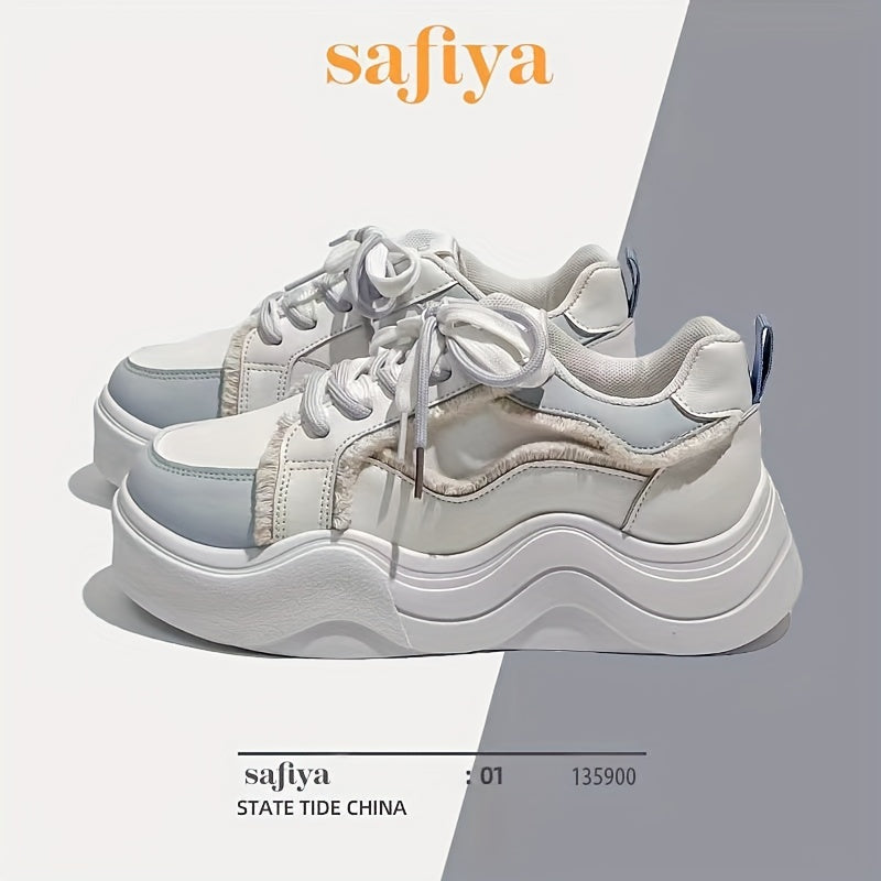Women's Lace-Up Platform Sneakers Comfortable Board Shoes