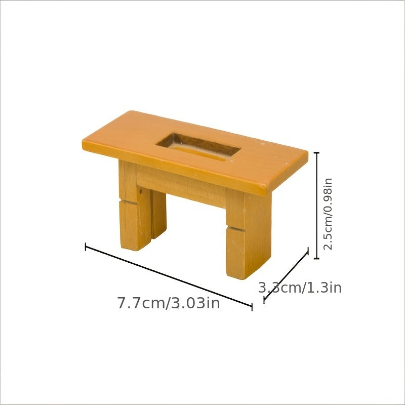 Mini Dollhouse Coffee Table Scene Decor