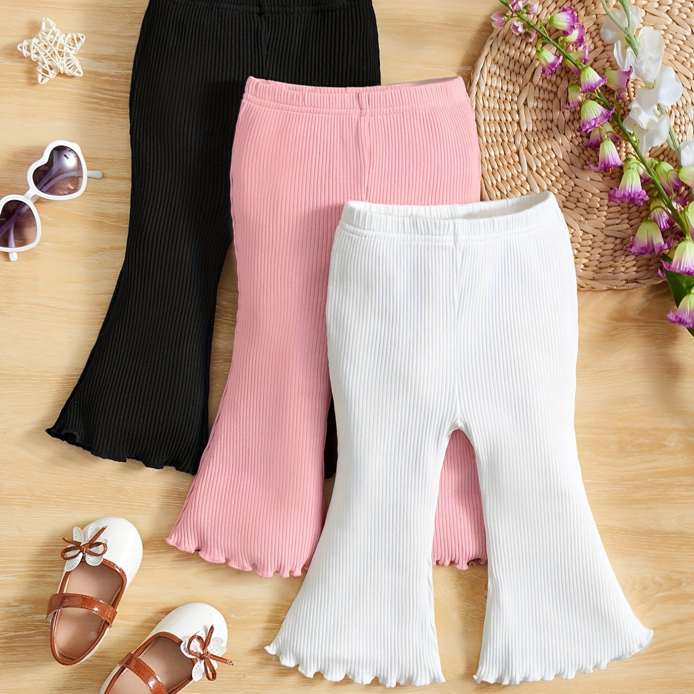 Toddler Flared Pants Casual Trousers for Girls