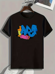 Cartoon Print Men's Graphic T shirt Casual Comfy Tees For Summer