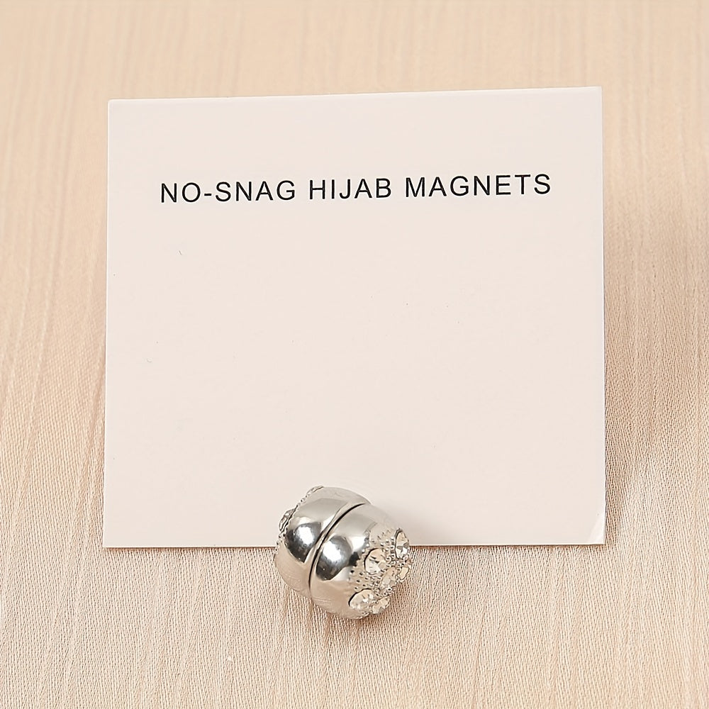 Rhinestone Turban Magnet Buckle Hijab Magnetic Pins Scarf Accessories