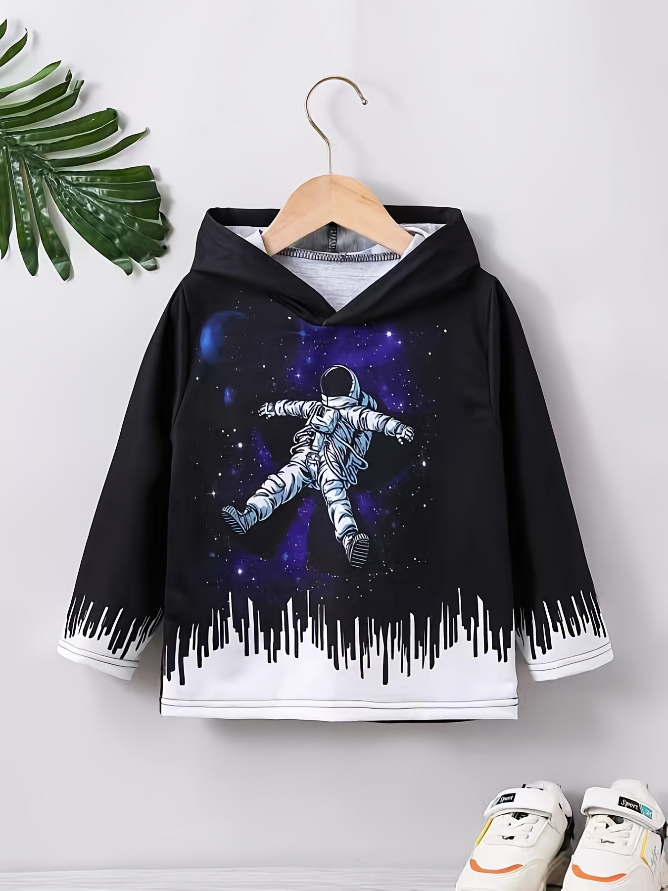 Baby Boys Astronaut Print Hoodie Sweatshirt Kids Clothes