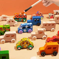 Wooden Car Truck DIY Graffiti Set - Creative Craft Kit