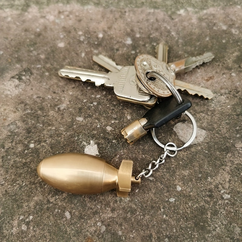 Creative Bomb Shaped Medicine Bottle Keychain Waterproof Sealed Jar Pendant