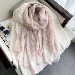 Geometric Ring Print Scarf Casual Block Shawl