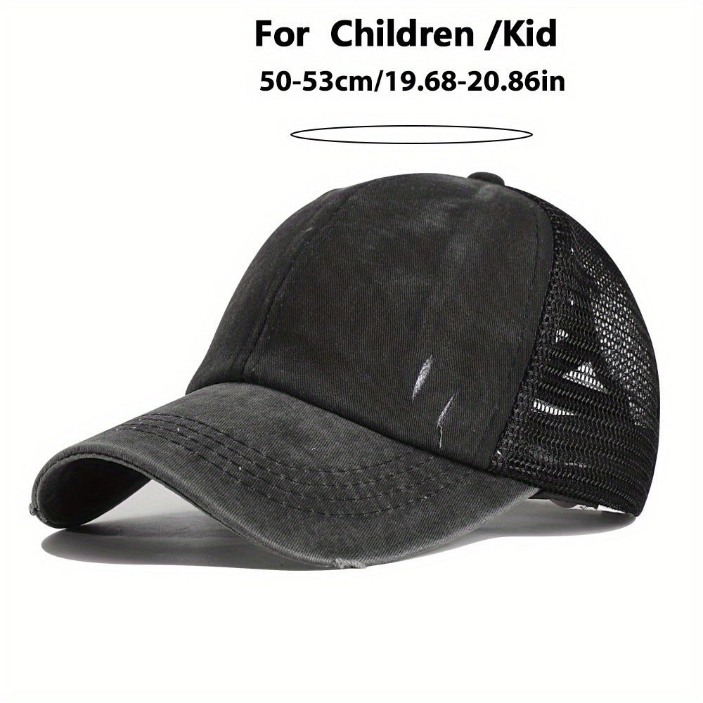 Criss Cross Ponytail Baseball Cap Trucker Hat