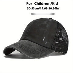 Criss Cross Ponytail Baseball Cap Trucker Hat