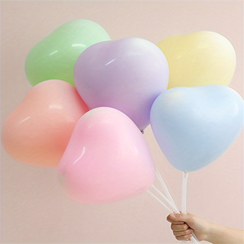 30pcs Macaron Heart Shaped Latex Balloons Romantic Decoration