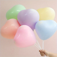 30pcs Macaron Heart Shaped Latex Balloons Romantic Decoration