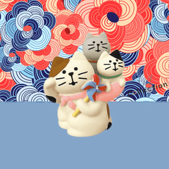Hand Drawn Micro Scene Good Luck Cat Collection Series Desktop Ornament
