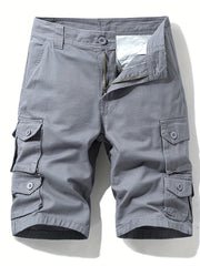 Men's Cotton Cargo Shorts for Summer Outdoor Activities