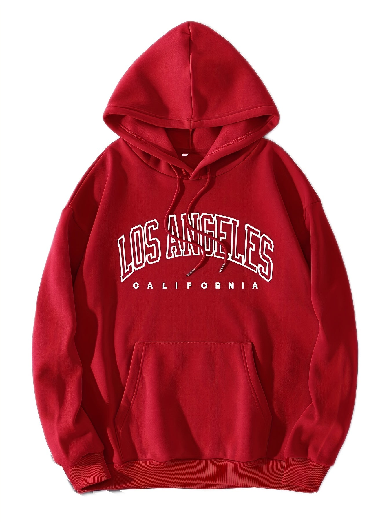 Kangaroo Pocket Preppy Hoodie Drawstring Long Sleeve Sweatshirt