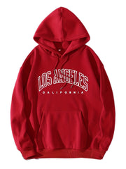 Kangaroo Pocket Preppy Hoodie Drawstring Long Sleeve Sweatshirt