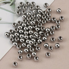100pcs Stainless Steel European Ball Spacer Beads For Jewelry Making Diy