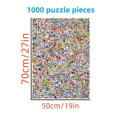 Large Jigsaw Puzzle 1000pcs 50x70cm, Framed Edges, Easy for Beginners