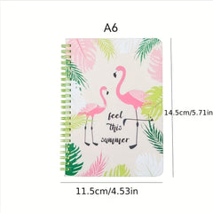 Flamingo Diary Spiral Coil Notebook 60 Pages