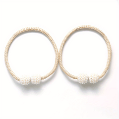 Faux Pearl Curtain Magnetic Buckle Tieback for Home