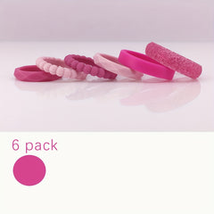 Fashionable Pink Silicone Rings For Women And Men Breathable Comfort