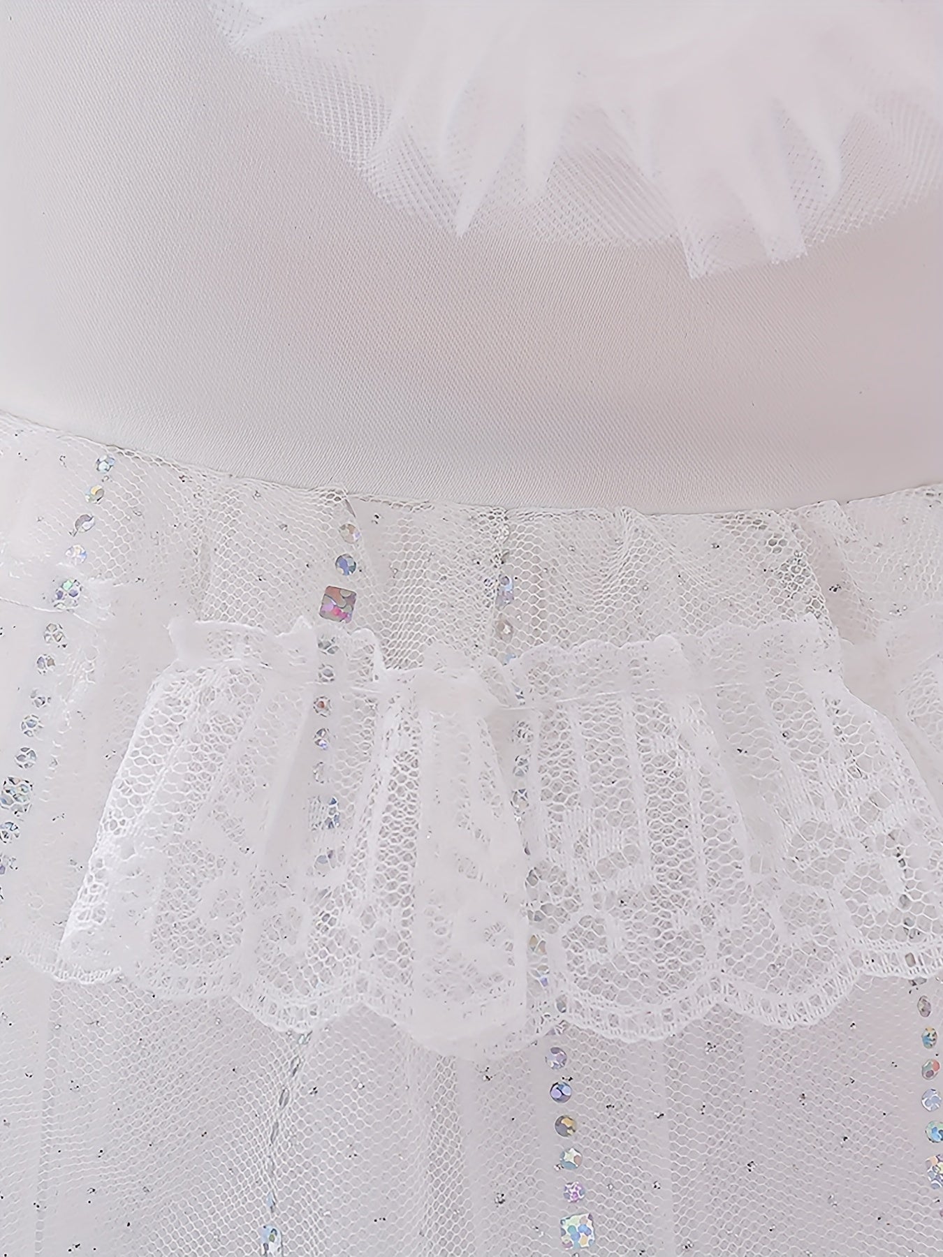 Fairy Ruffle Lace Puffy Dress Girl's Birthday Party Dinner Cosplay Show Wedding