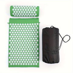 Yoga Acupressure Massage Mat & Pillow Set with Storage Bag