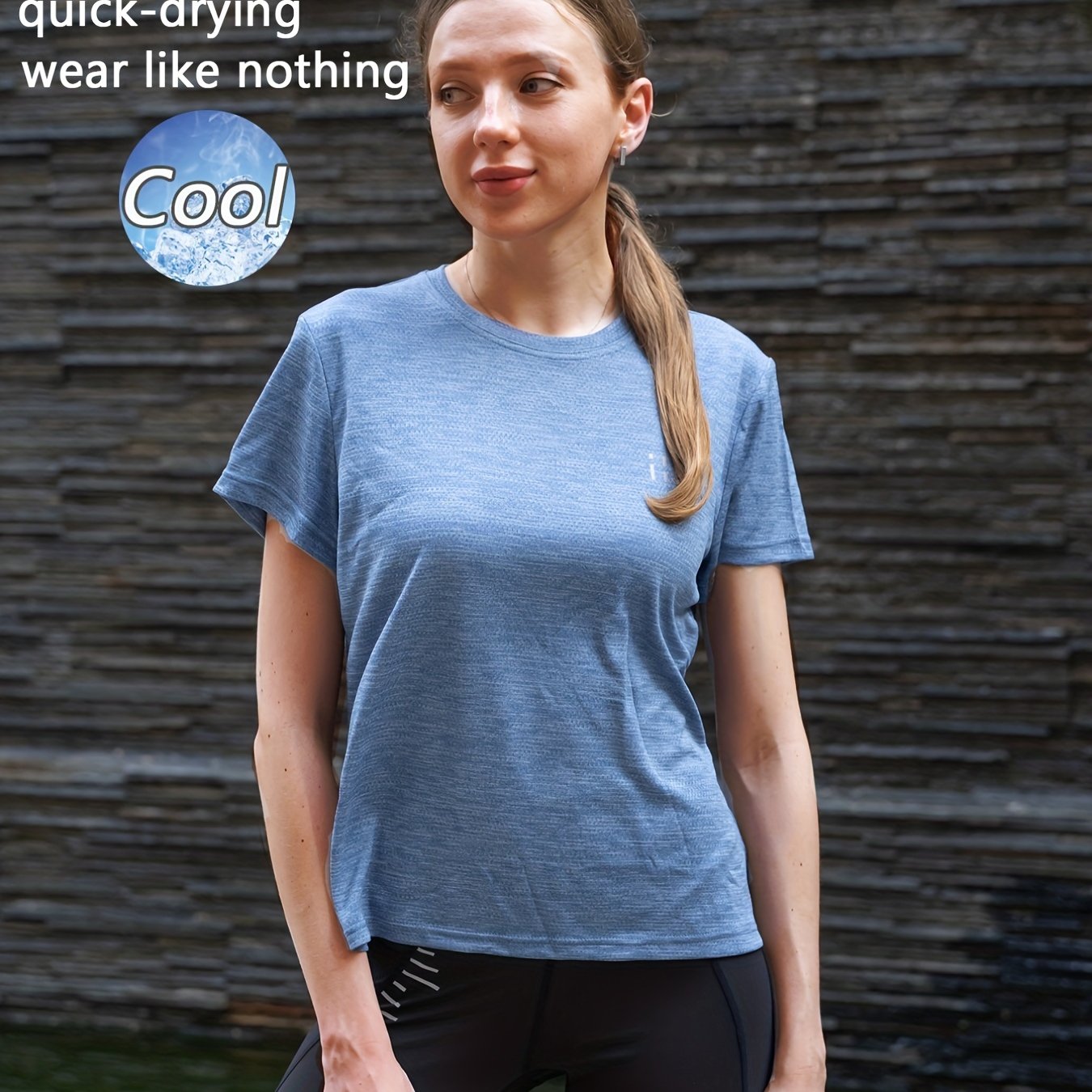 Women's Quick Dry Sports T-Shirt - Ideal for Yoga & Running