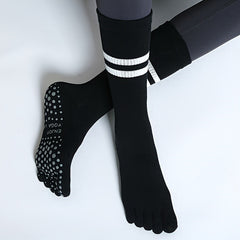 Toe Split Mid Tube Grip Socks Non slip for Yoga Pilates Ballet