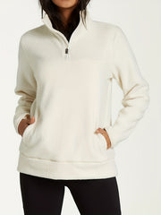 Solid Sweatshirt Long Sleeve with Kangaroo Pocket