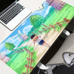 Green Grassland Mouse Pad Soft Anti Slip Desktop Mat for Gaming Office Laptop