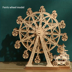 DIY Ferris Wheel Wooden Toy Music Box Children Birthday Gift