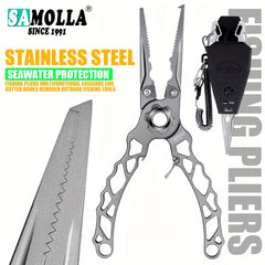 Stainless Steel Fishing Plier Scissors Line Cutter Hooks Remover