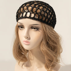 Mesh Crochet Hair Net Rayon Knit Snood Hat for Women Hairnet Snoods Cover