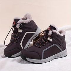 Women's Winter Hiking Shoes Plush Inner Thermal Non slip Walking Shoes