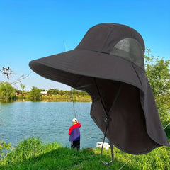 1pc Breathable Sun Protection Large Brim Bucket Hat