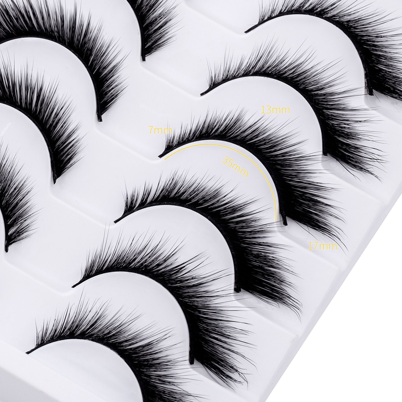 6 Pairs 3D Mink False Eyelashes Fox Eye Cat Eye Look