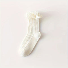 Ruffle Lolita Socks Comfy & Mid Tube Socks Women's Stockings