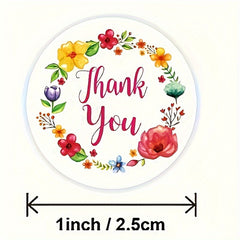 Flower Thank You Sticker Label Wedding Party 500 Pieces