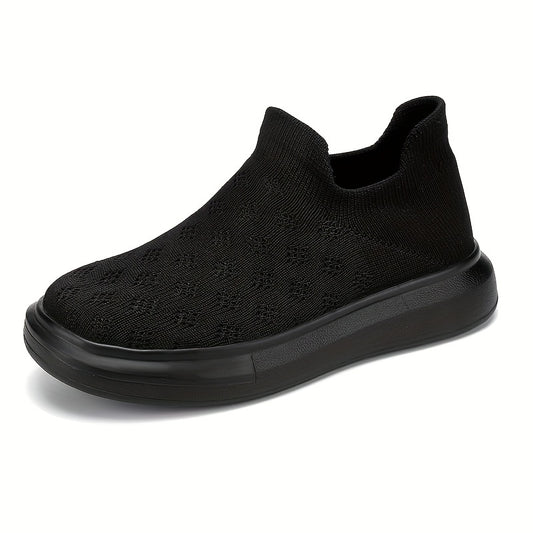 Girls Breathable Woven Slip On Walking Shoes