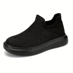 Girls Breathable Woven Slip On Walking Shoes