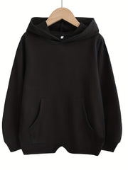 Teen Girl's Long Sleeve Hooded Sweatshirt with Pocket