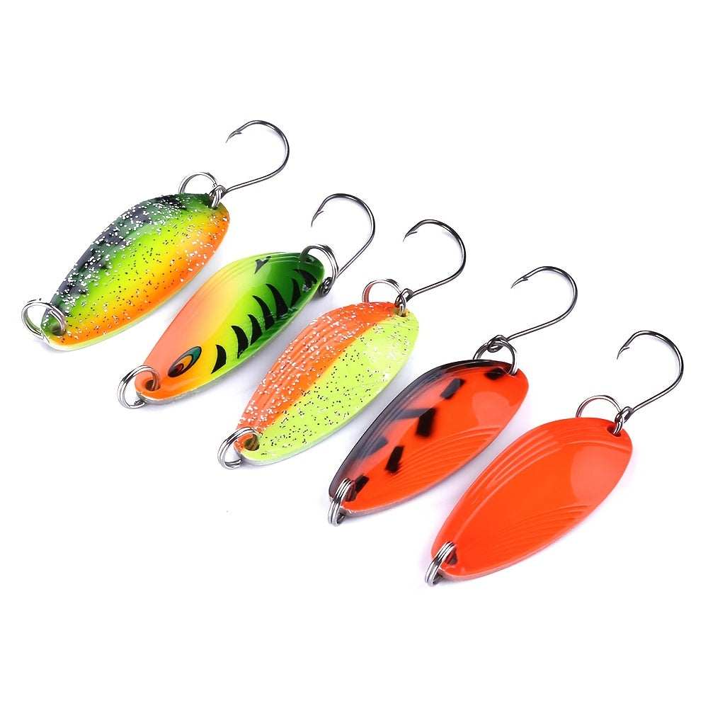 5pcs Metal Sequin Fishing Lures Hard Baits for Bass and Sea Fishing