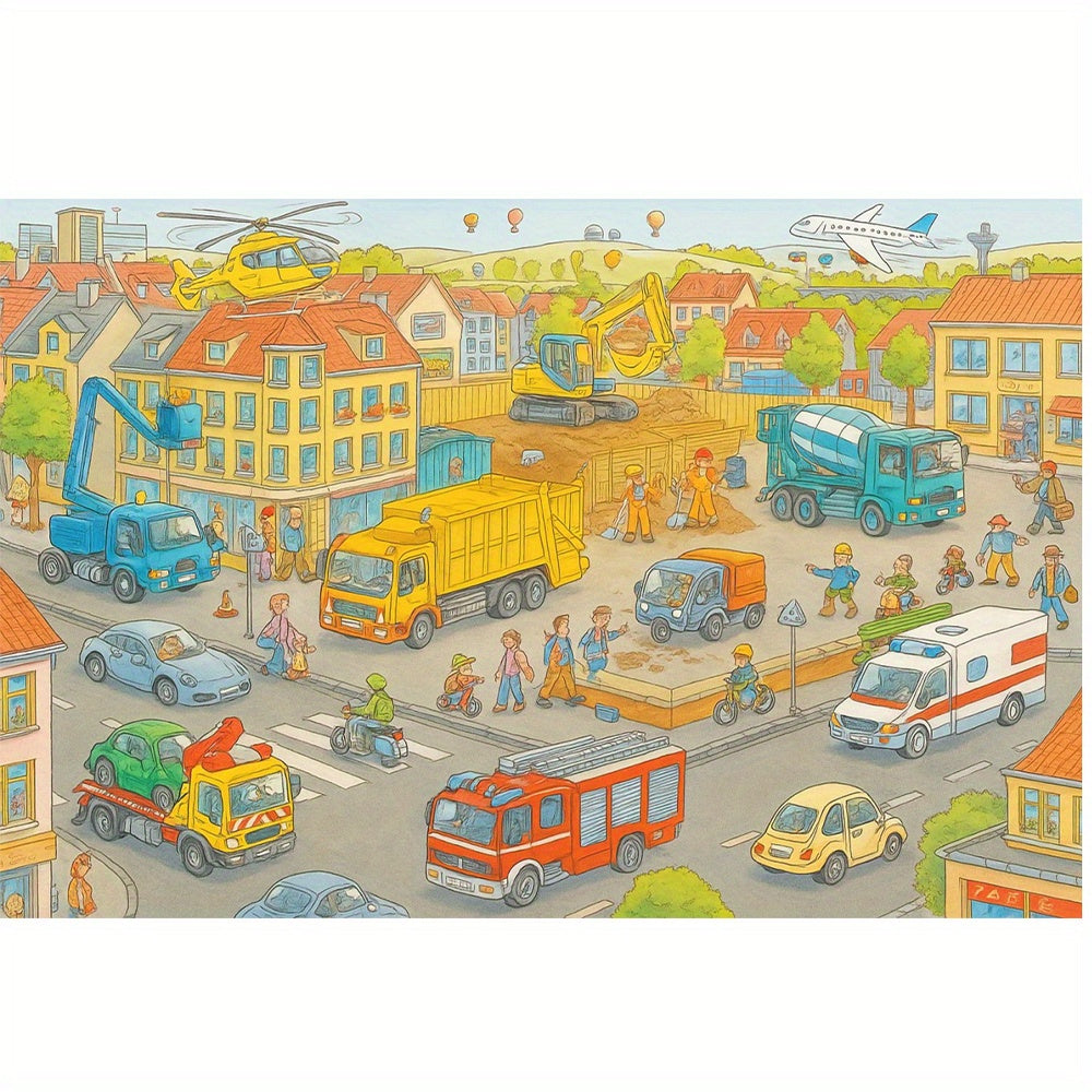 Colorful City Themed Diamond Painting Kit for Adults