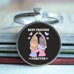 Retro Bag Keychain Sister Key Chain Charm Accessories For Boys Girls