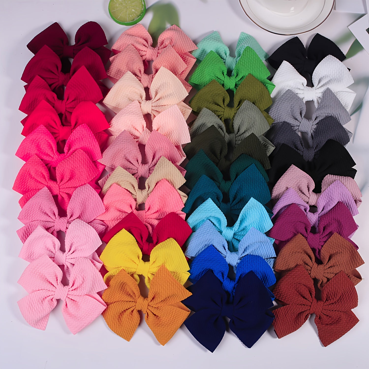 5pcs Hair Bow Ribbon Clip Holder for Girls Softball Cheerleader Large Blanks