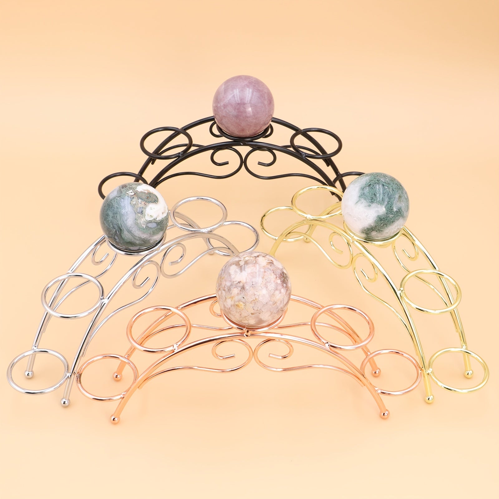 Arched Crystal Ball Base Ornaments for Crystal Balls Home Office Decor